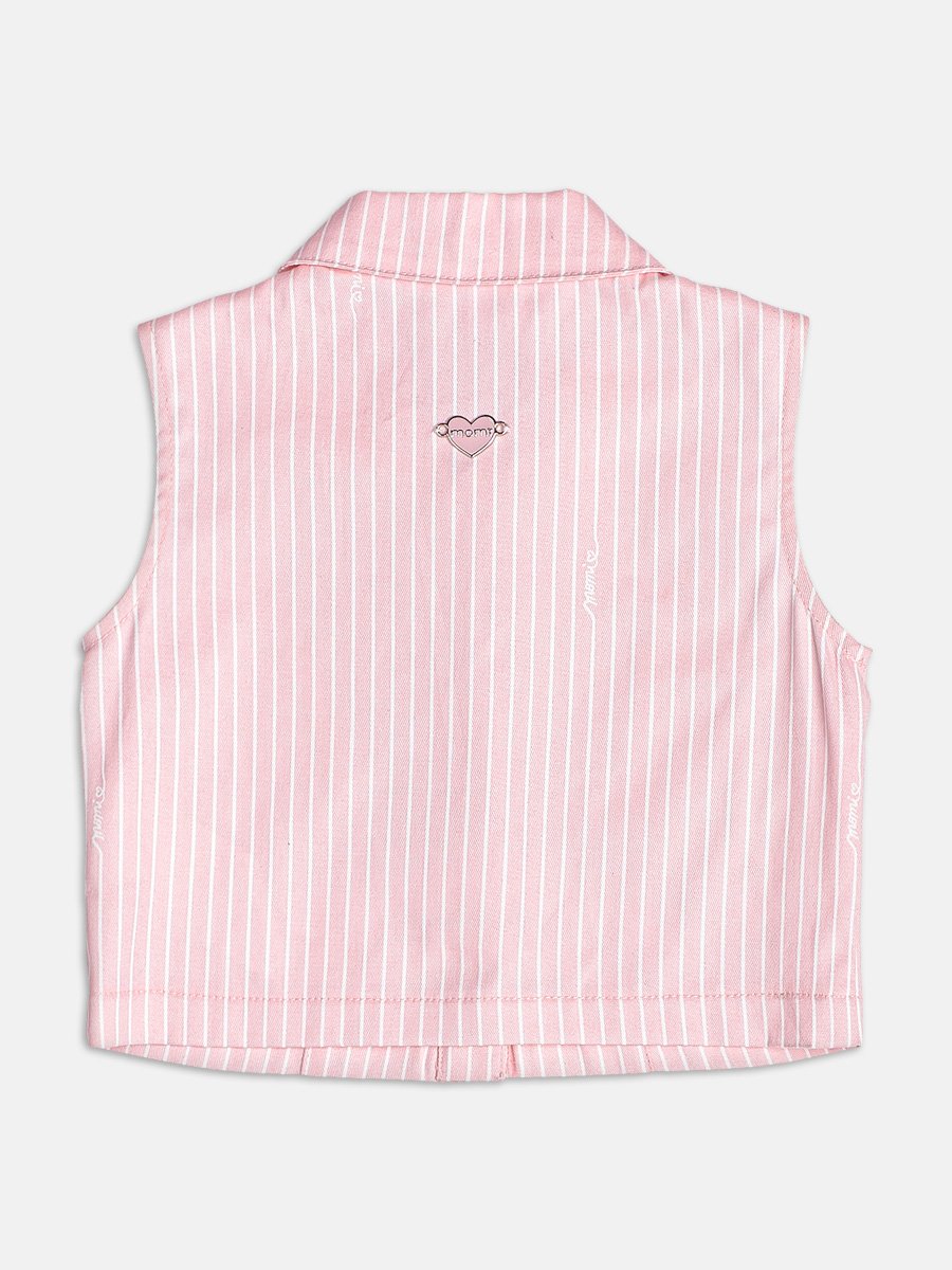 Rose Striped Twill Vest