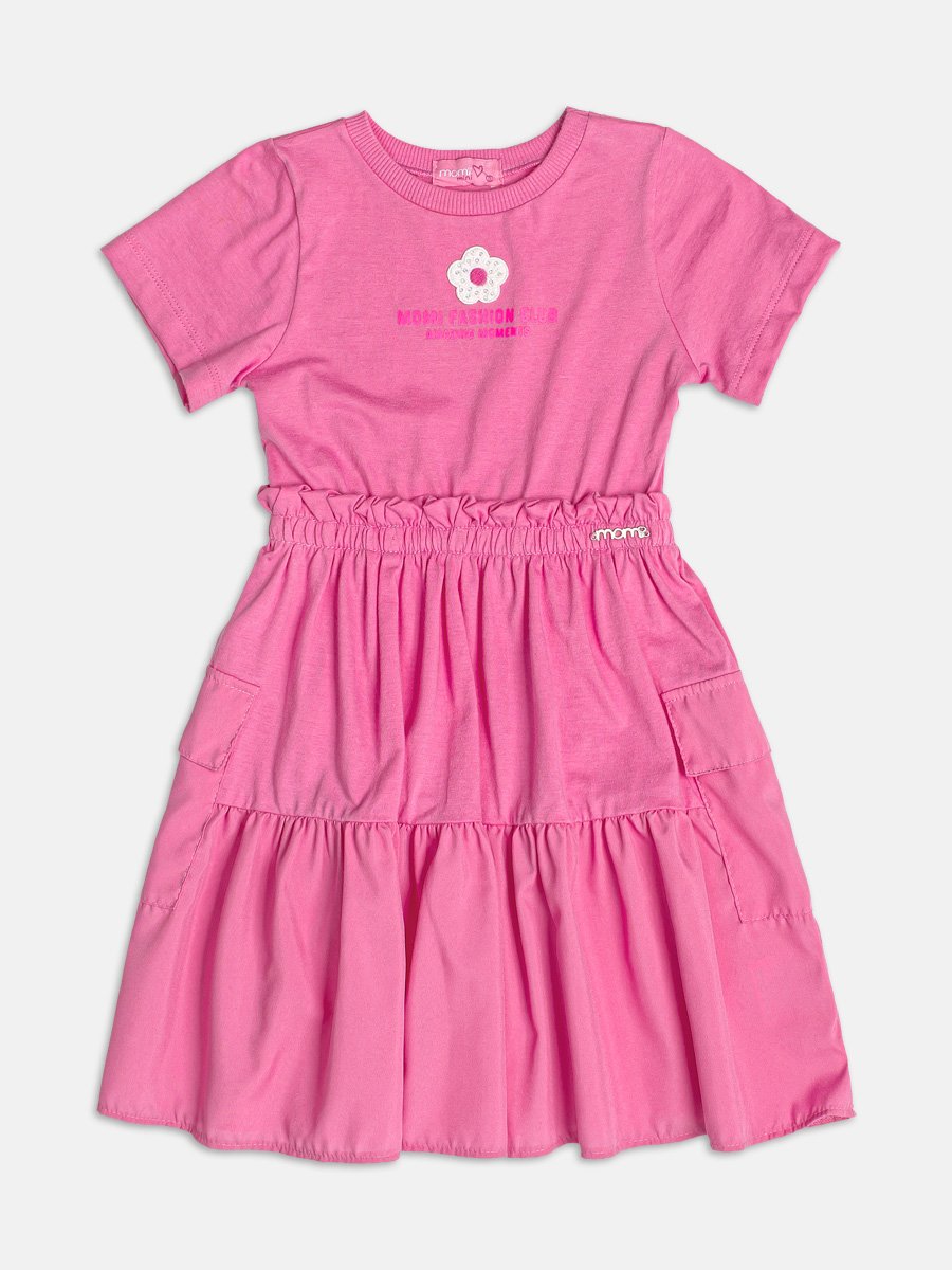 Coral Pink Dress with Pockets