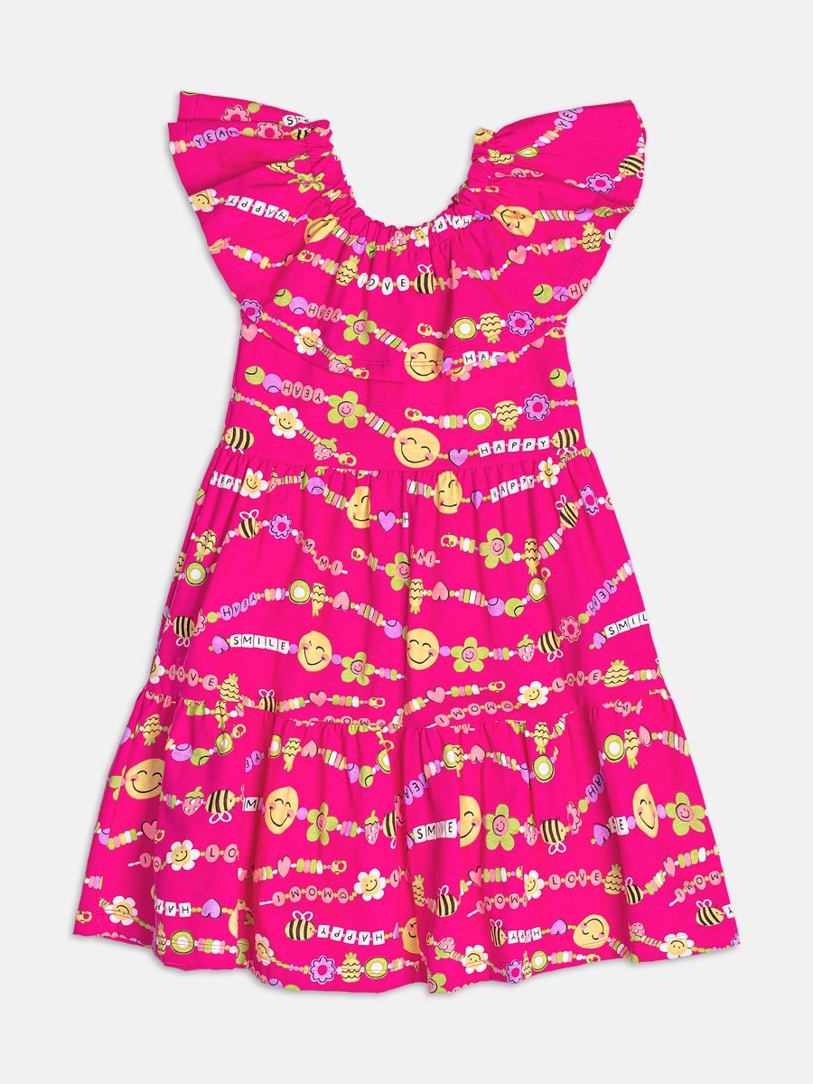 Pink Dress with Bracelets