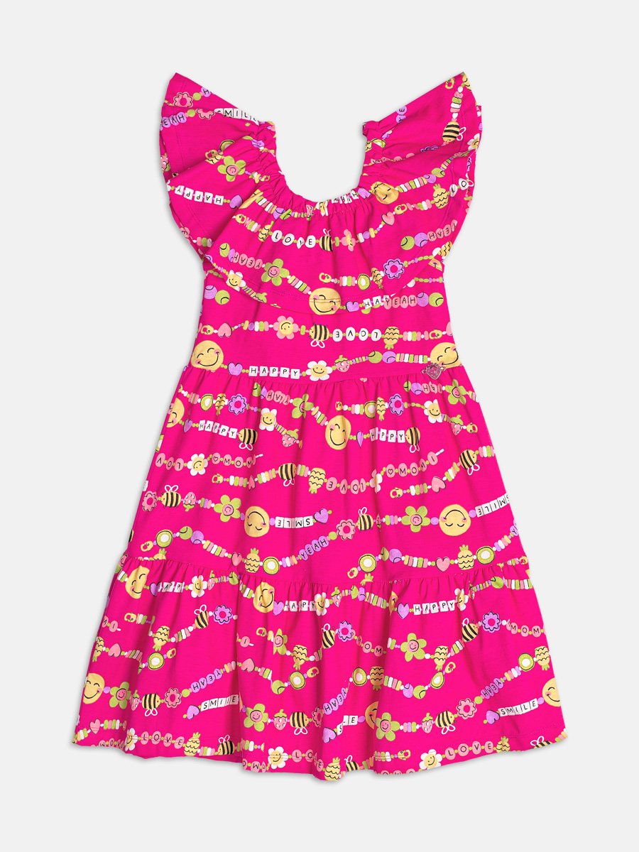 Pink Dress with Bracelets
