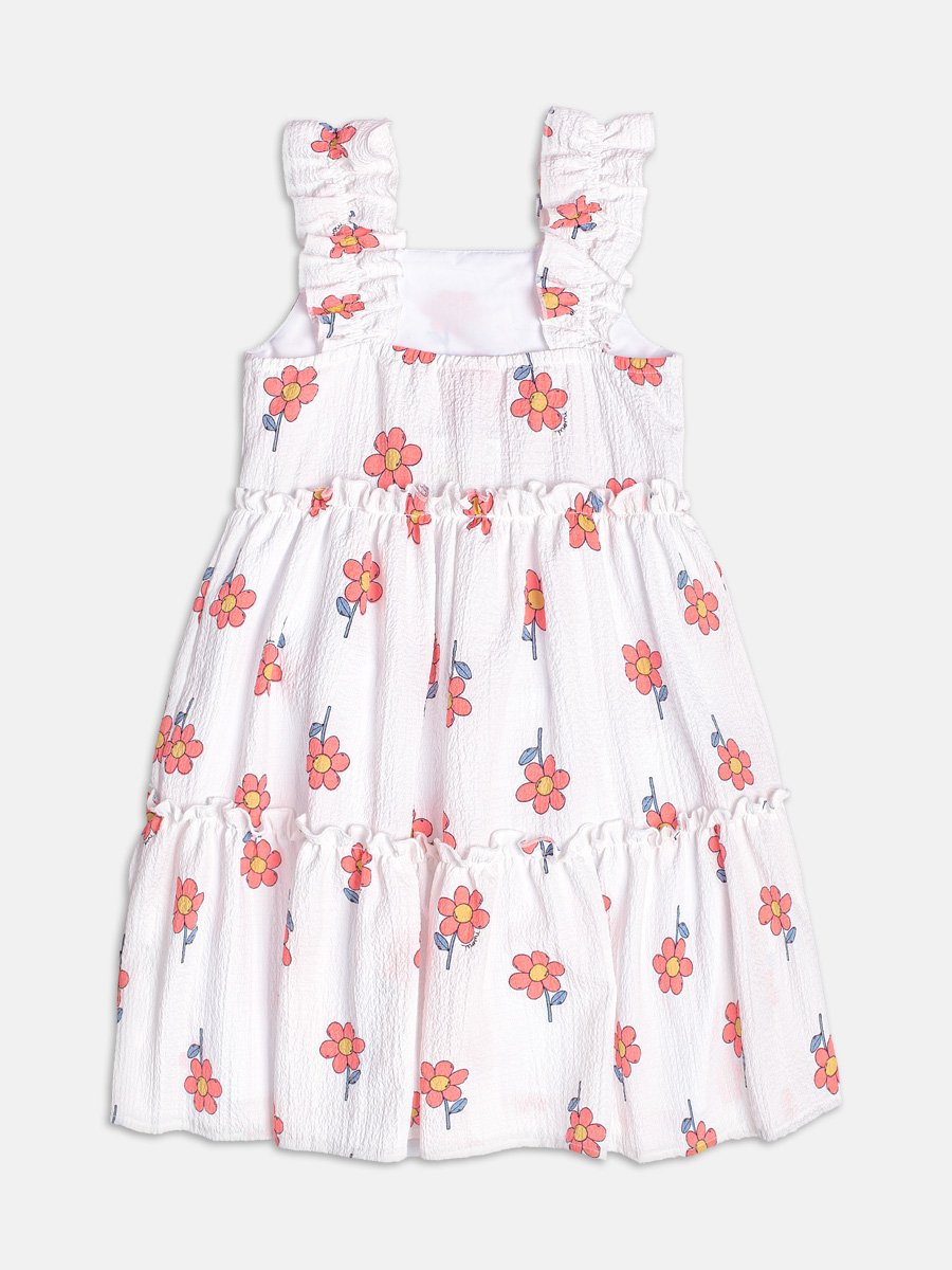 Floral Ruched Off Dress