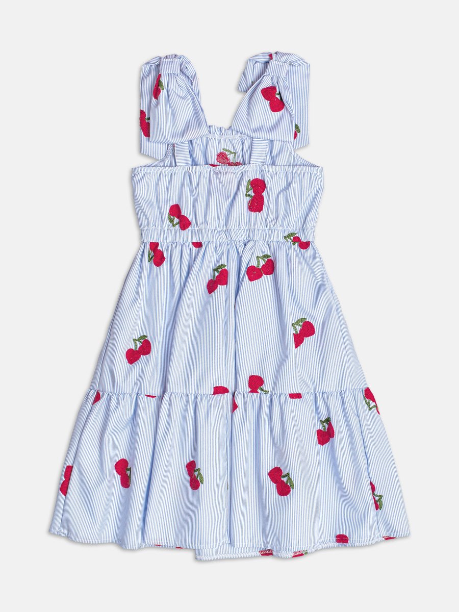 Striped Dress with Cherries