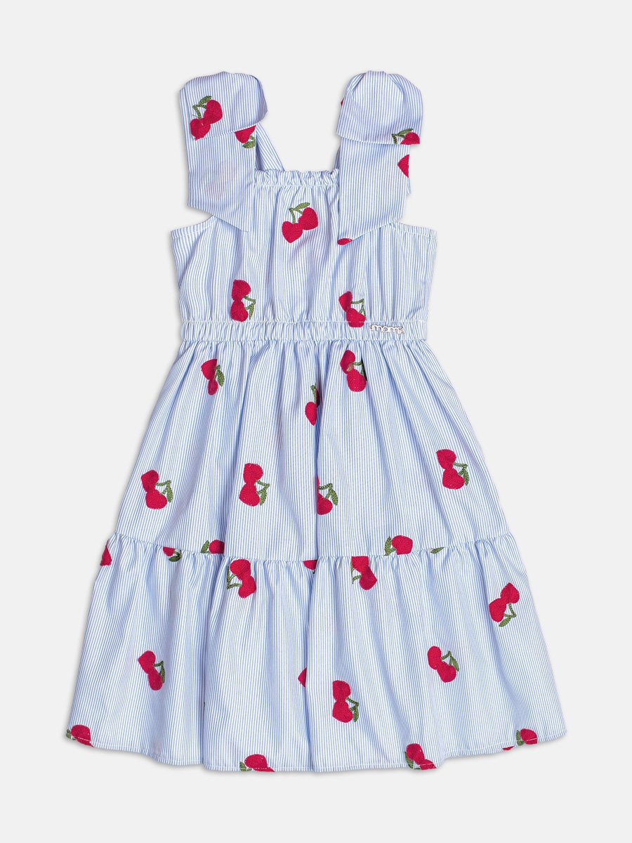 Striped Dress with Cherries
