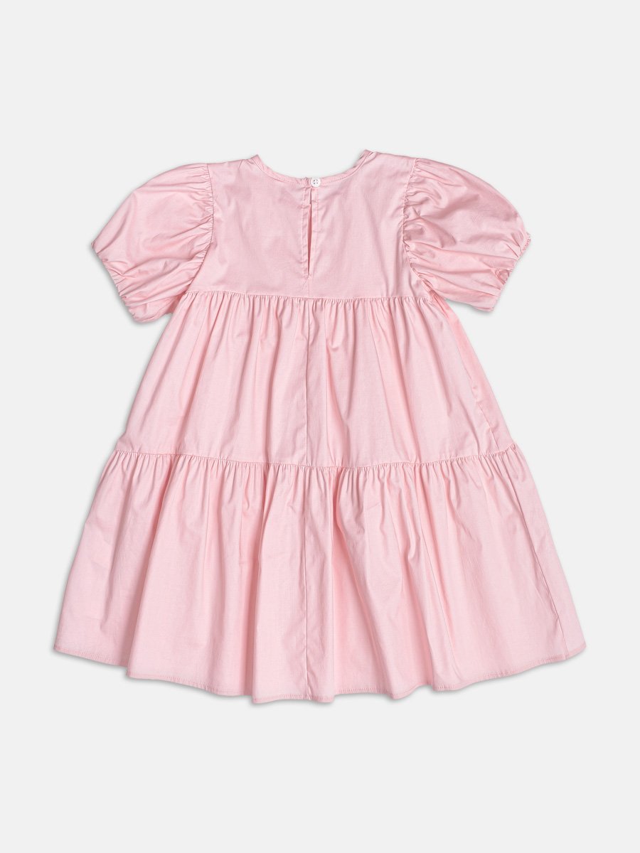 Pink Dress with Peach Pendant