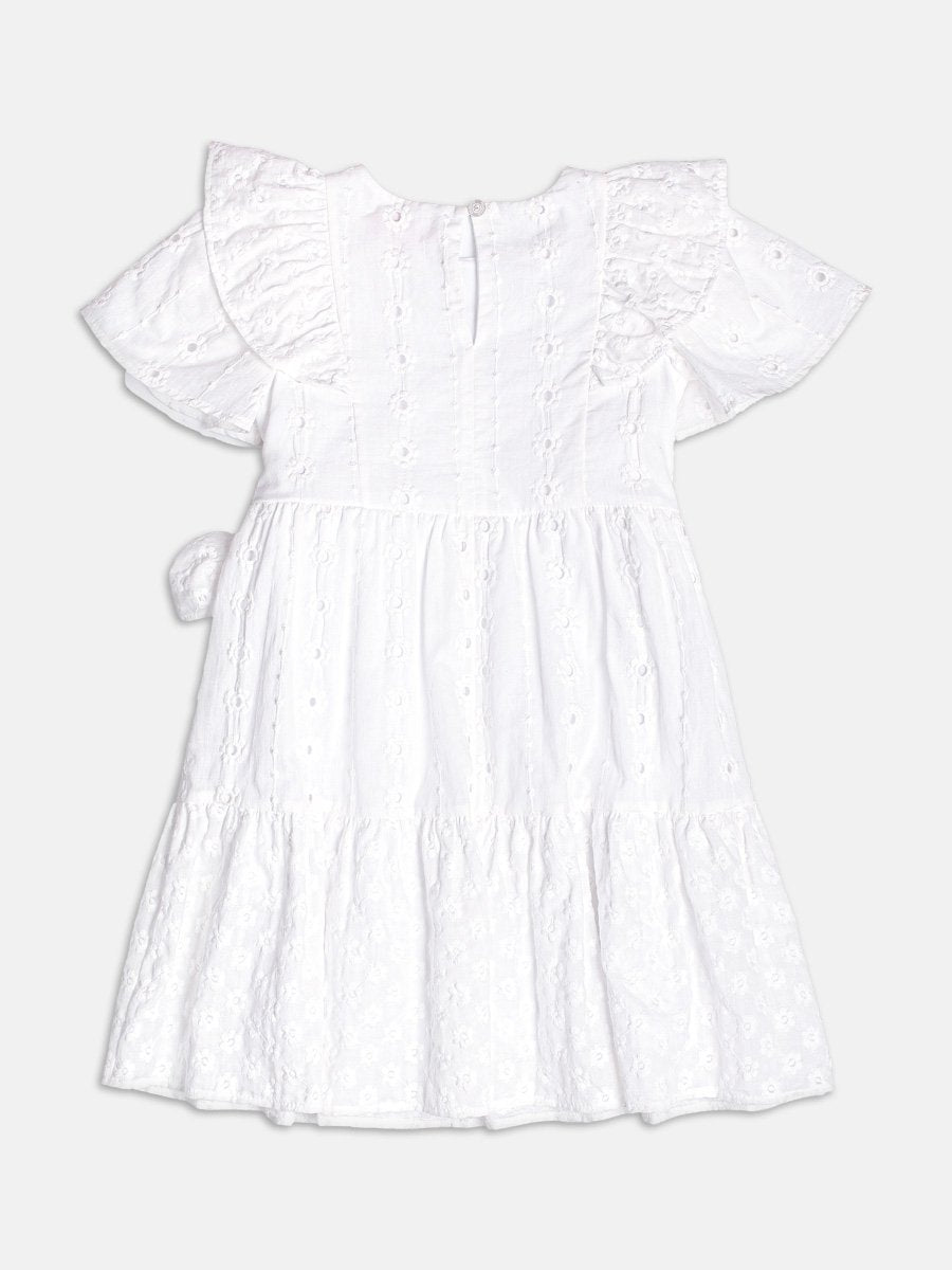 Laise Dress with Flowers and Bow