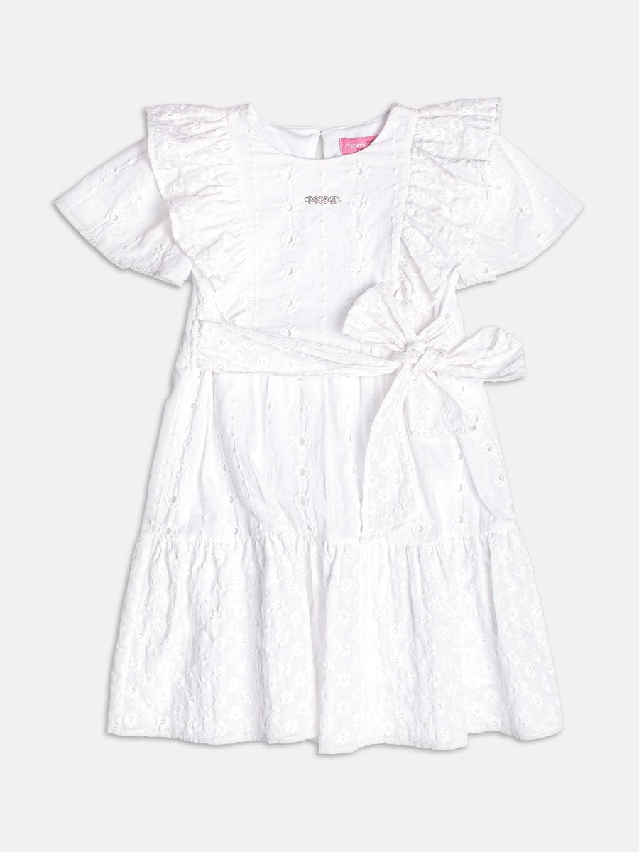Laise Dress with Flowers and Bow