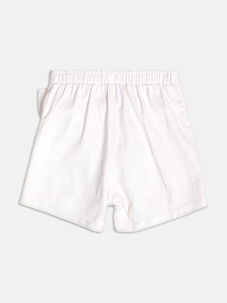 Short Twill Skirt with Stones