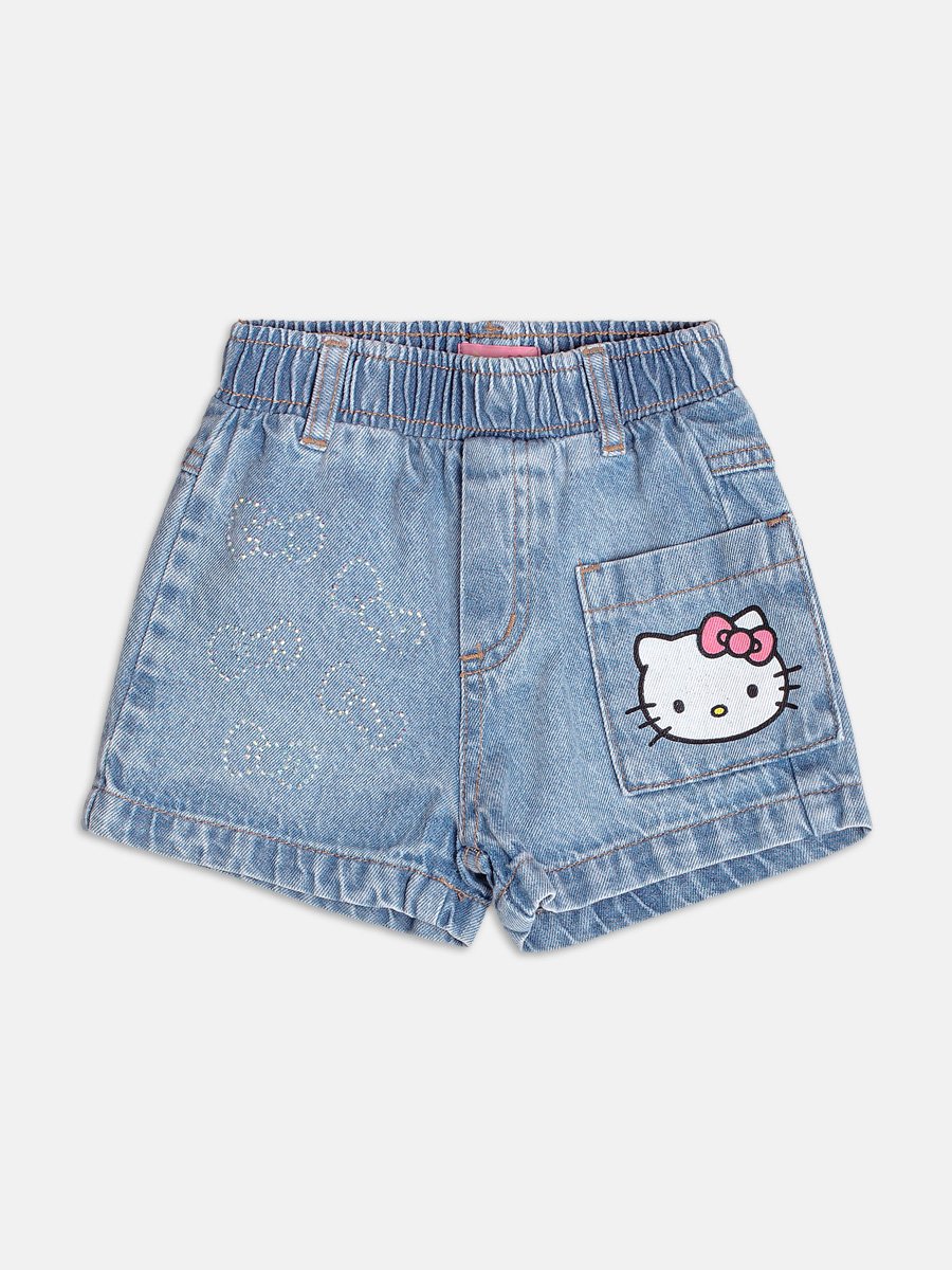 Hello Kitty Jeans Shorts with Rhinestones