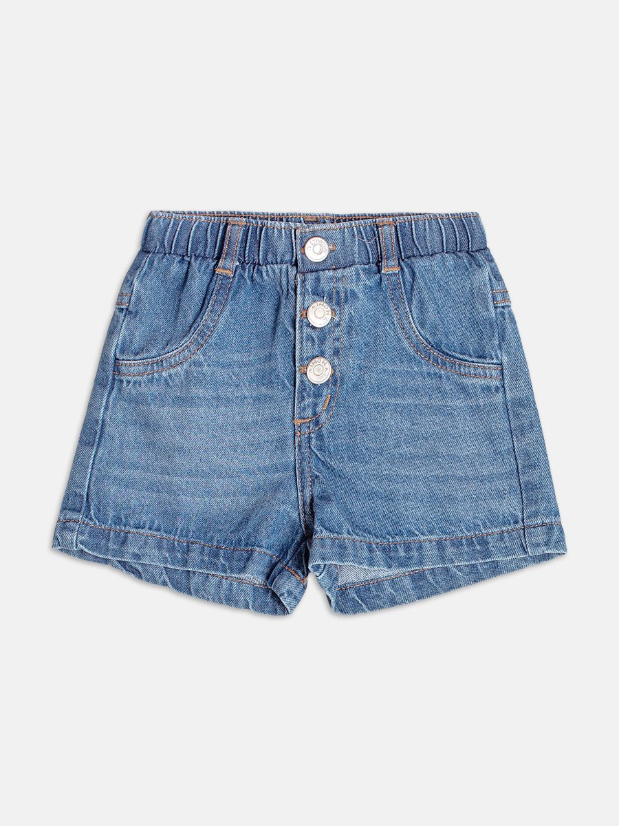 Jeans Shorts with Buttons