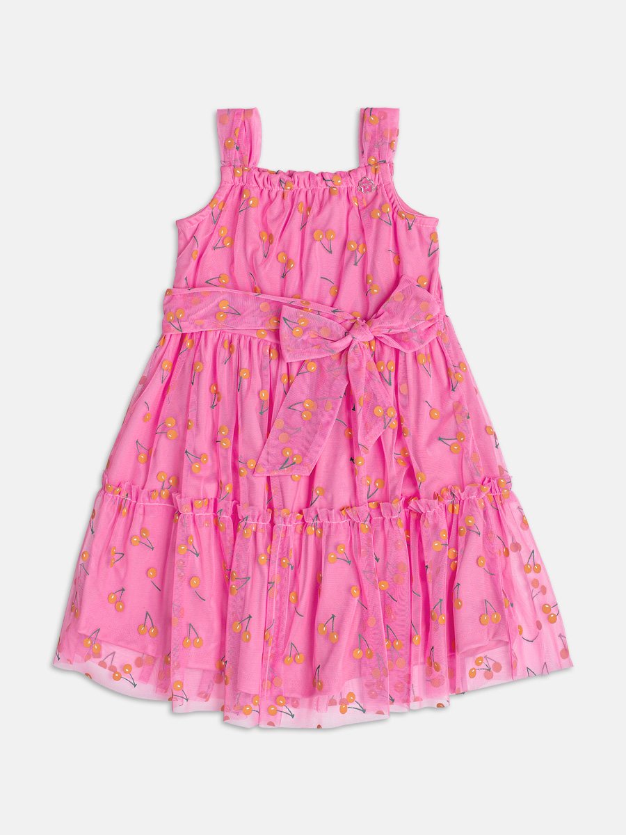 Pink Tulle Dress with Cherries