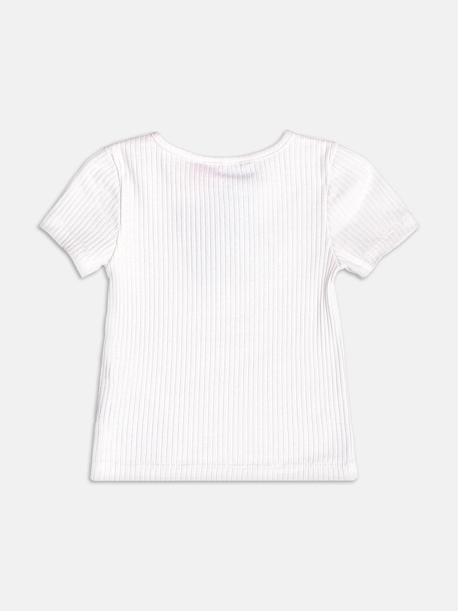 Hello Kitty Off Ribbed Blouse