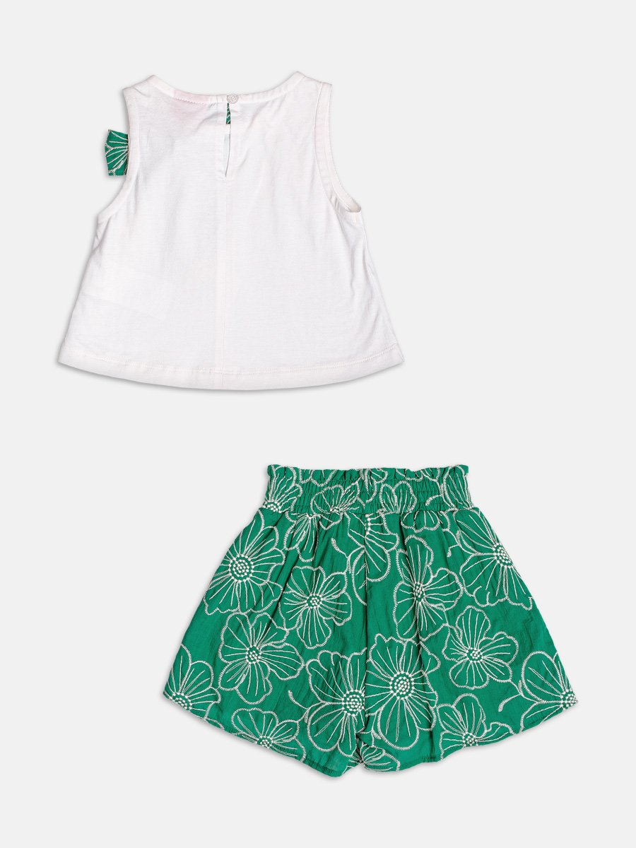 Green Laise Set with Maxi Bow