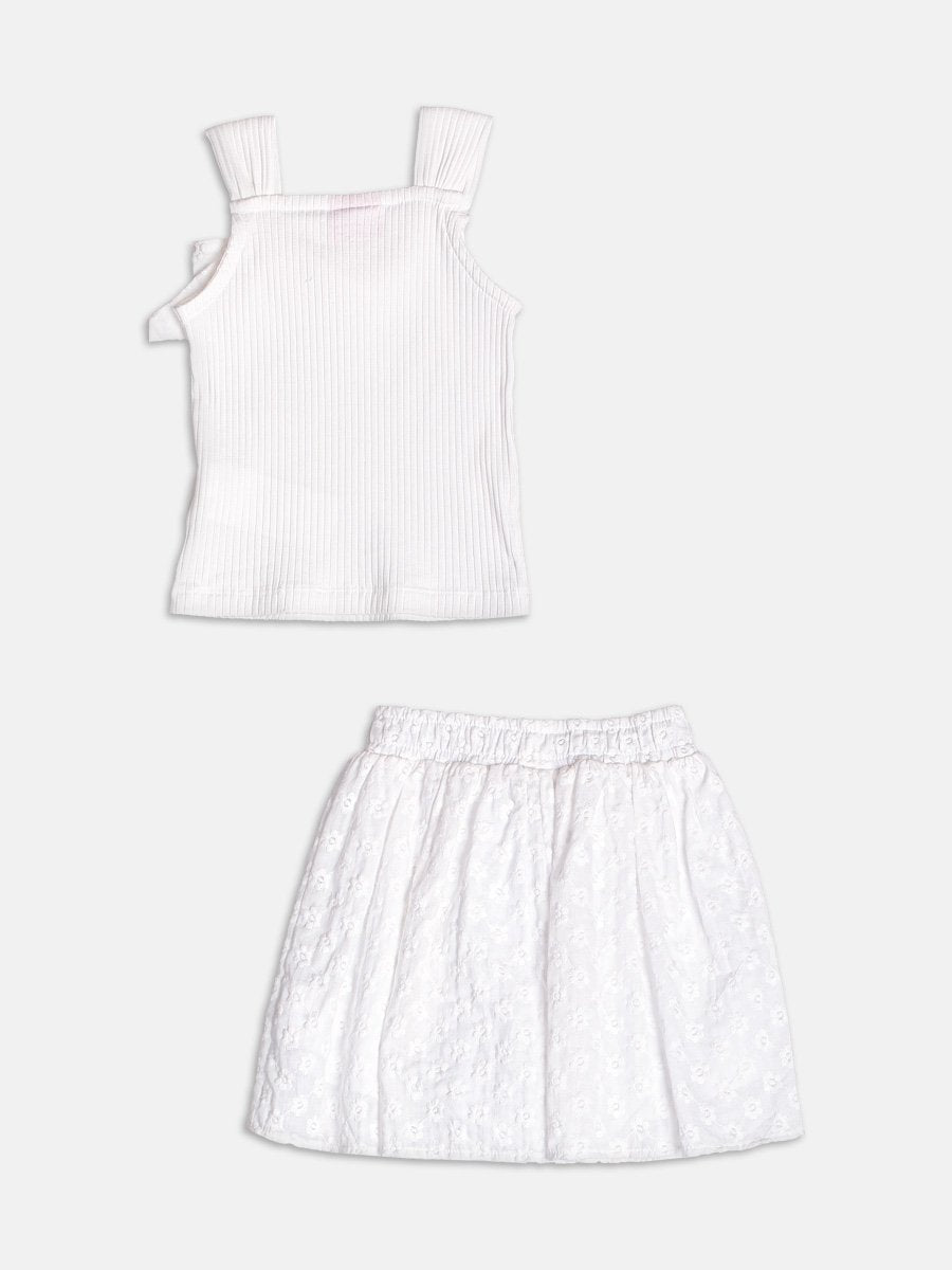 Floral Laise Set with Bow