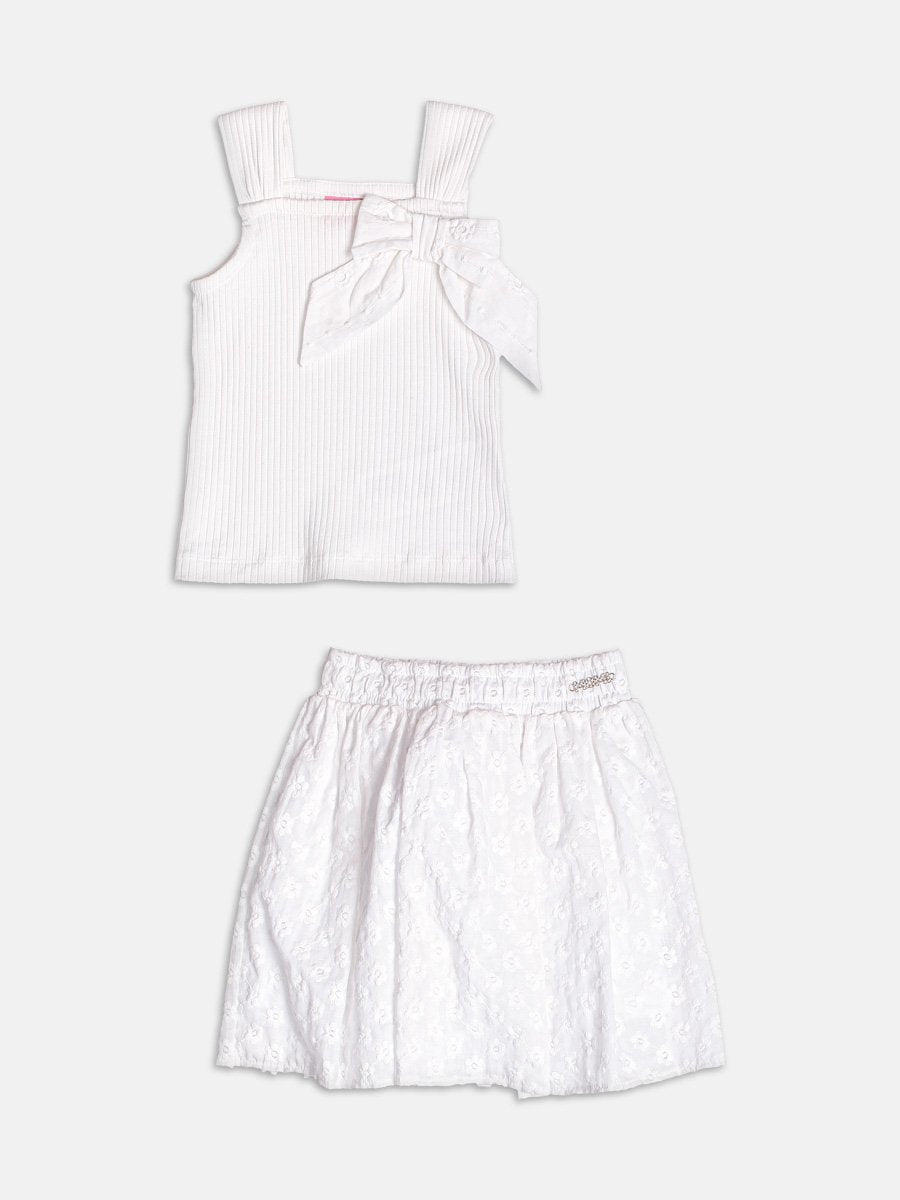 Floral Laise Set with Bow
