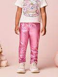 Girl's Bengaline Metallic Pants