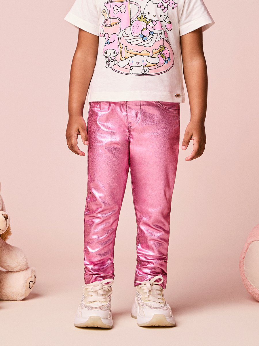 Girl's Bengaline Metallic Pants