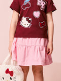 Girls Pink Satin Skirt
