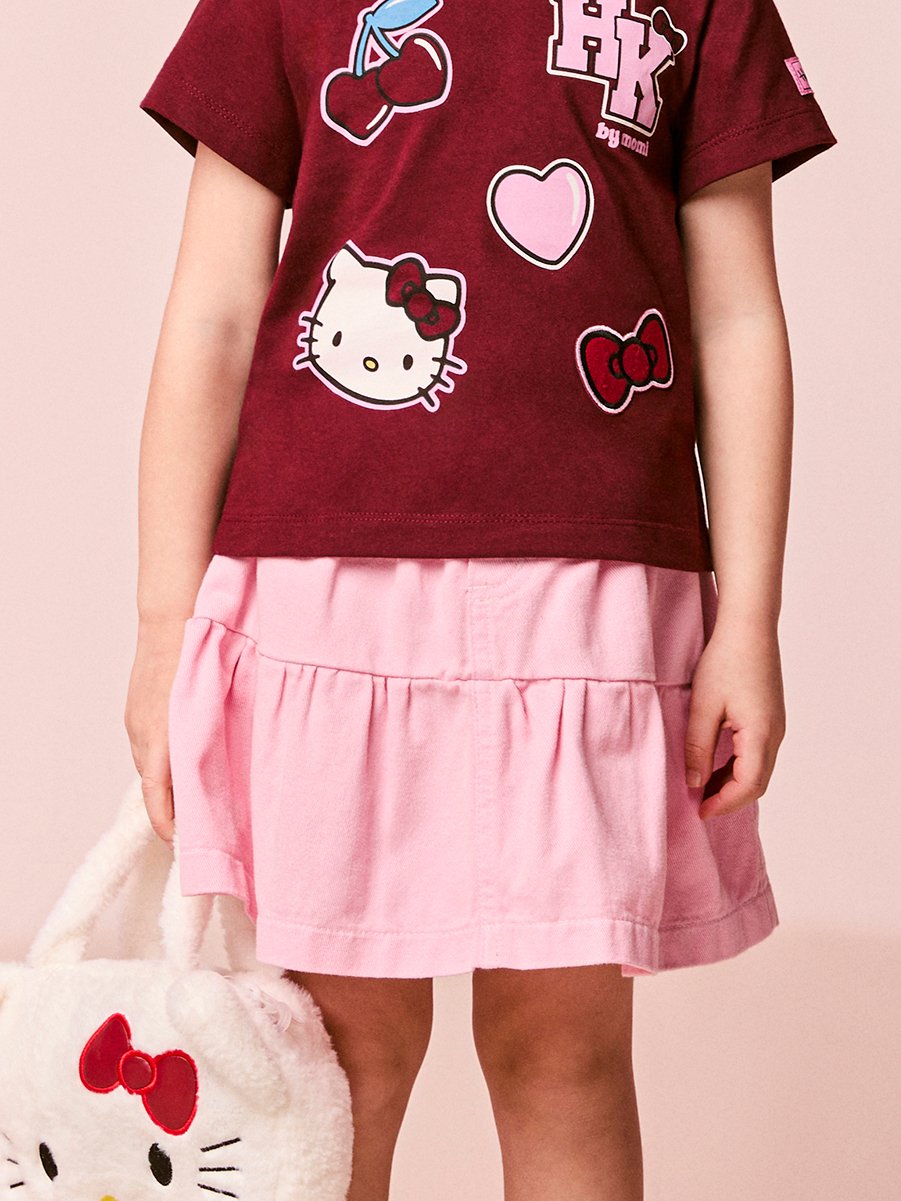 Girls Pink Satin Skirt