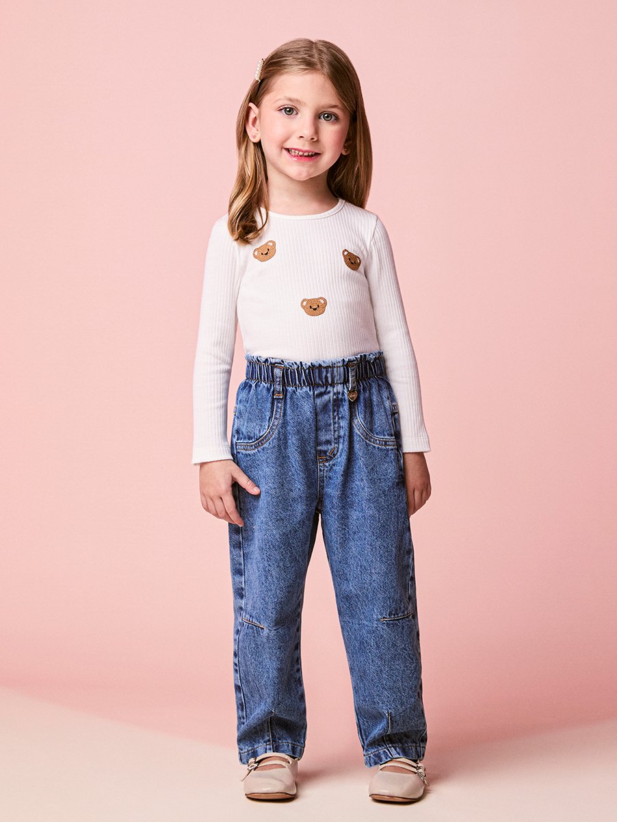 Momi Girls' Pants – Denim with Charm