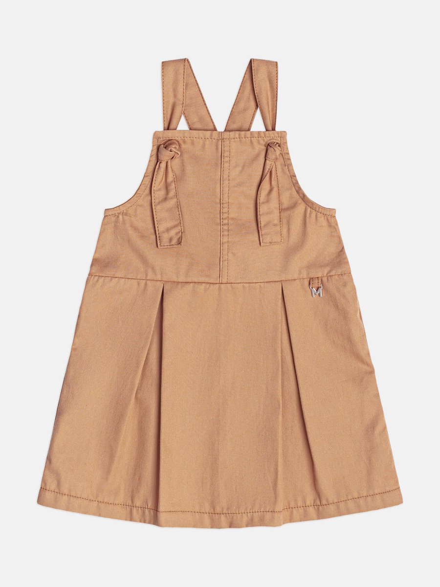 Girls Caramel Denim Pinafore