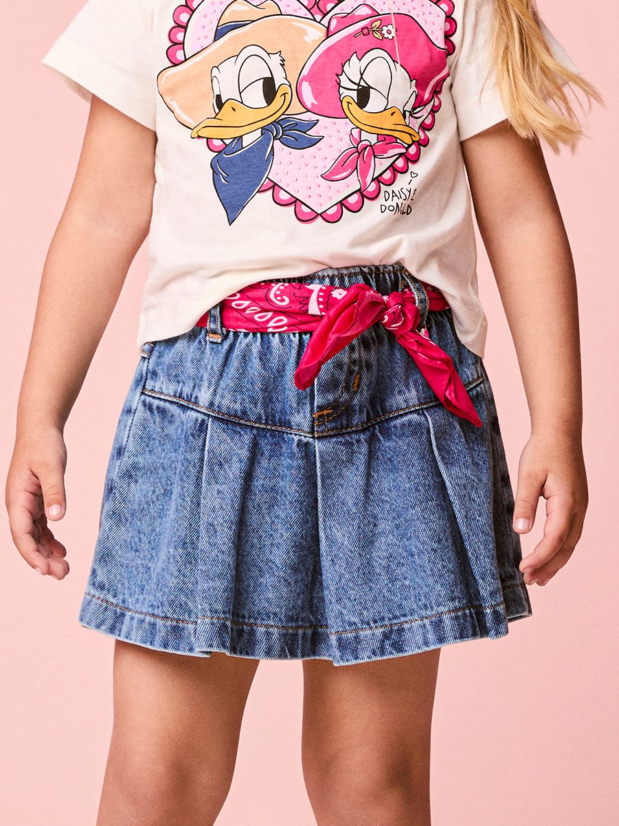 Momi Girls' Skort – Denim with Pregas
