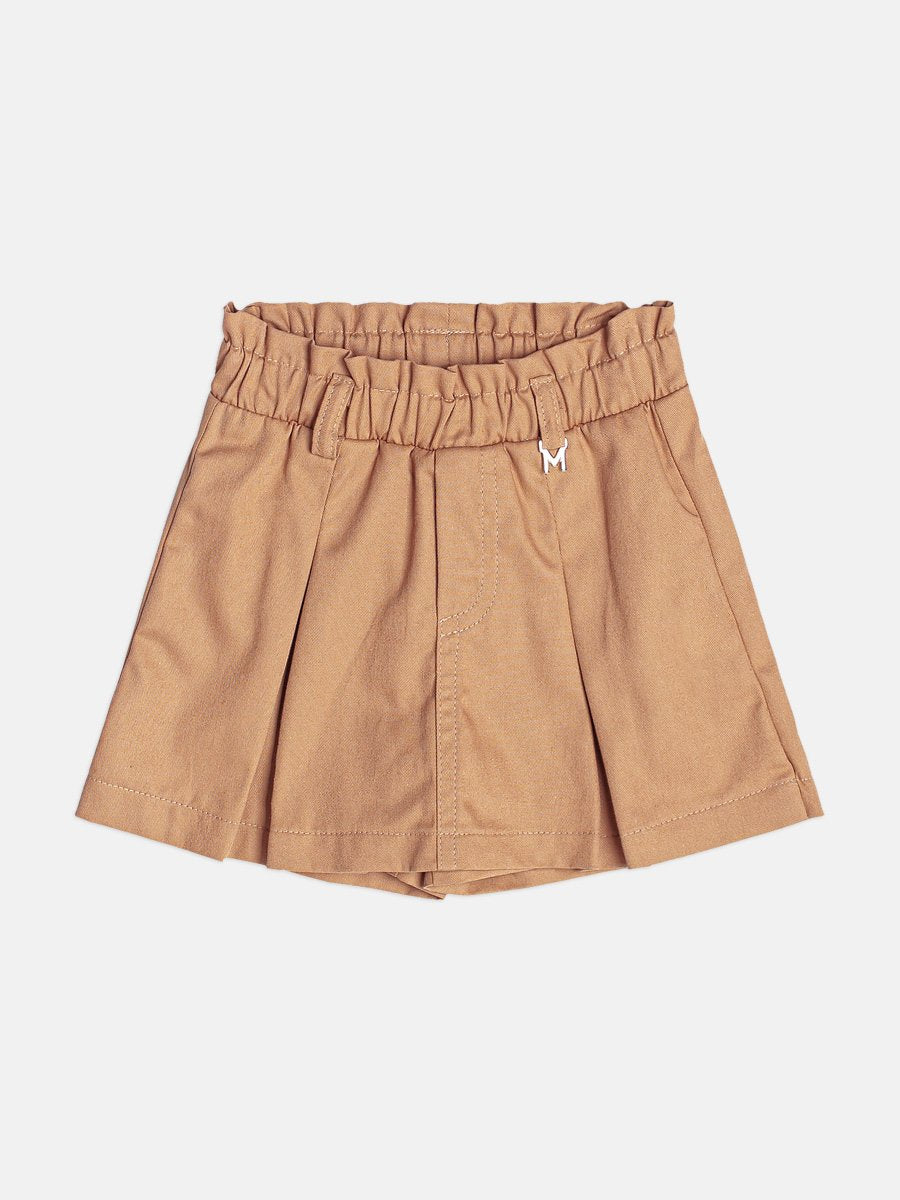 Girls Denim Skirt-Short with Pleats