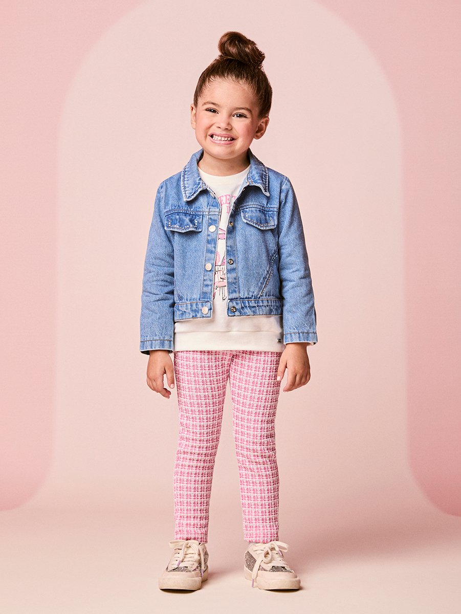 Girls Denim Jacket with Rhinestones