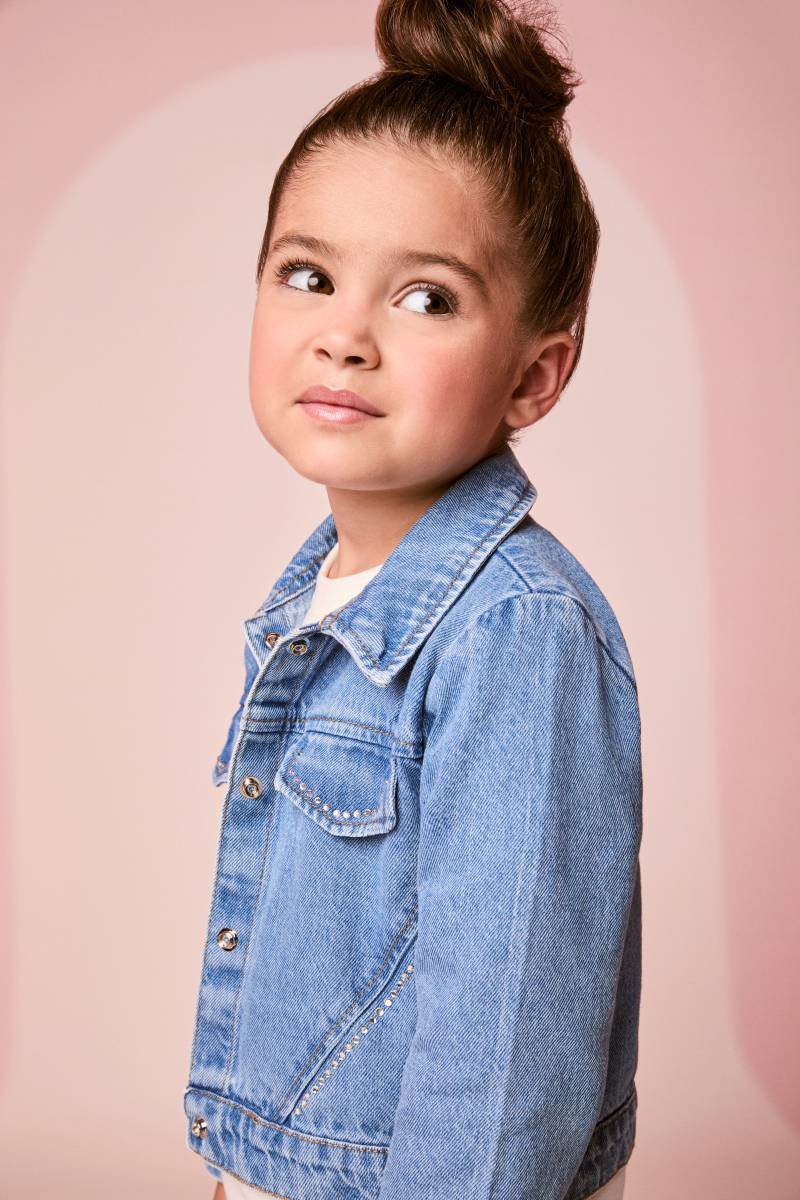 Girls Denim Jacket with Rhinestones