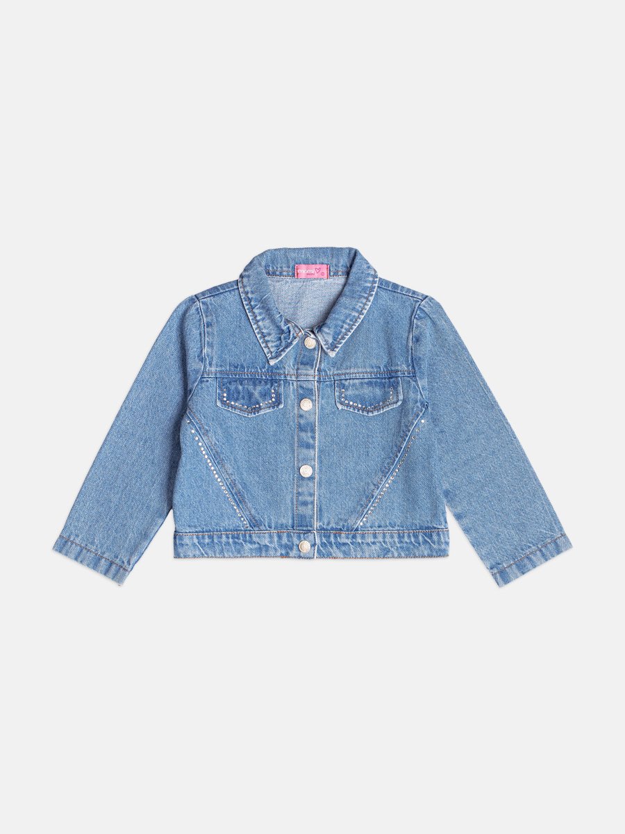 Girls Denim Jacket with Rhinestones