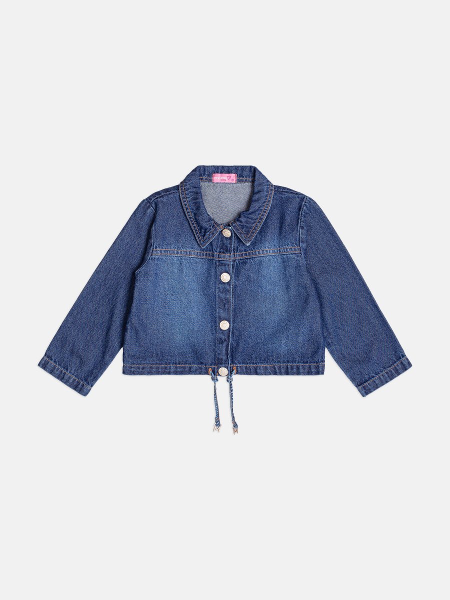 Children's Jeans Jacket with Drawstring