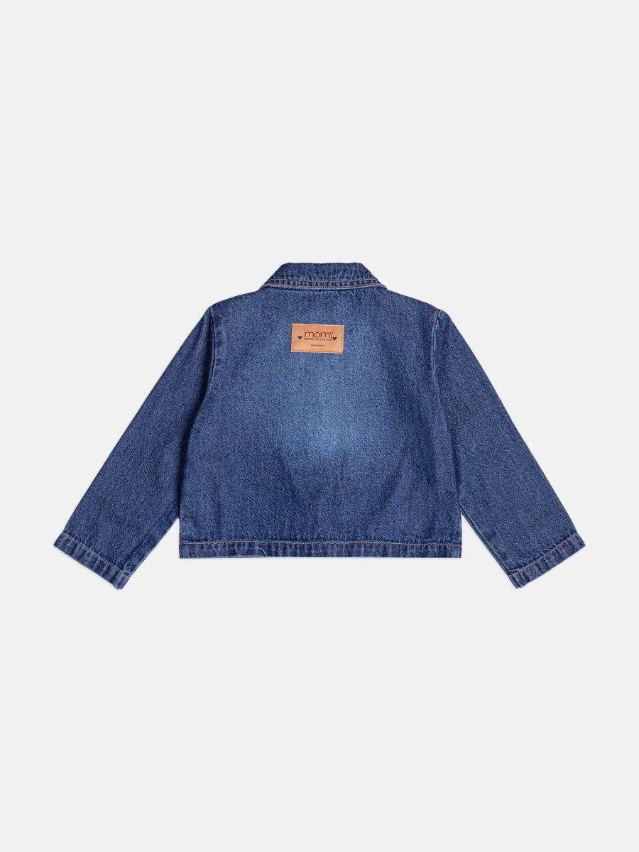 Children's Jeans Jacket with Drawstring