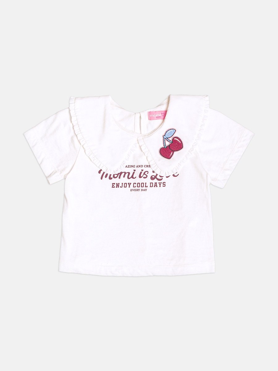 Girls Tricoline Cherry Blouse