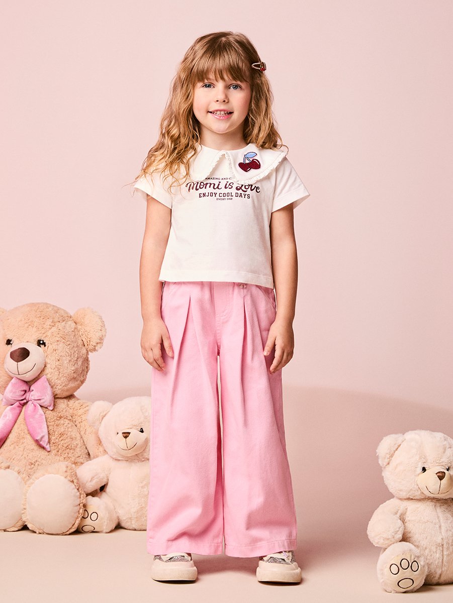 Girls Tricoline Cherry Blouse