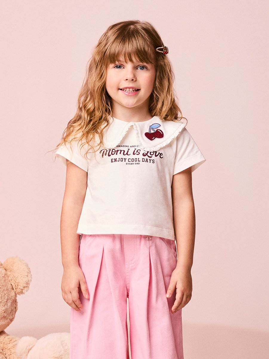 Girls Tricoline Cherry Blouse