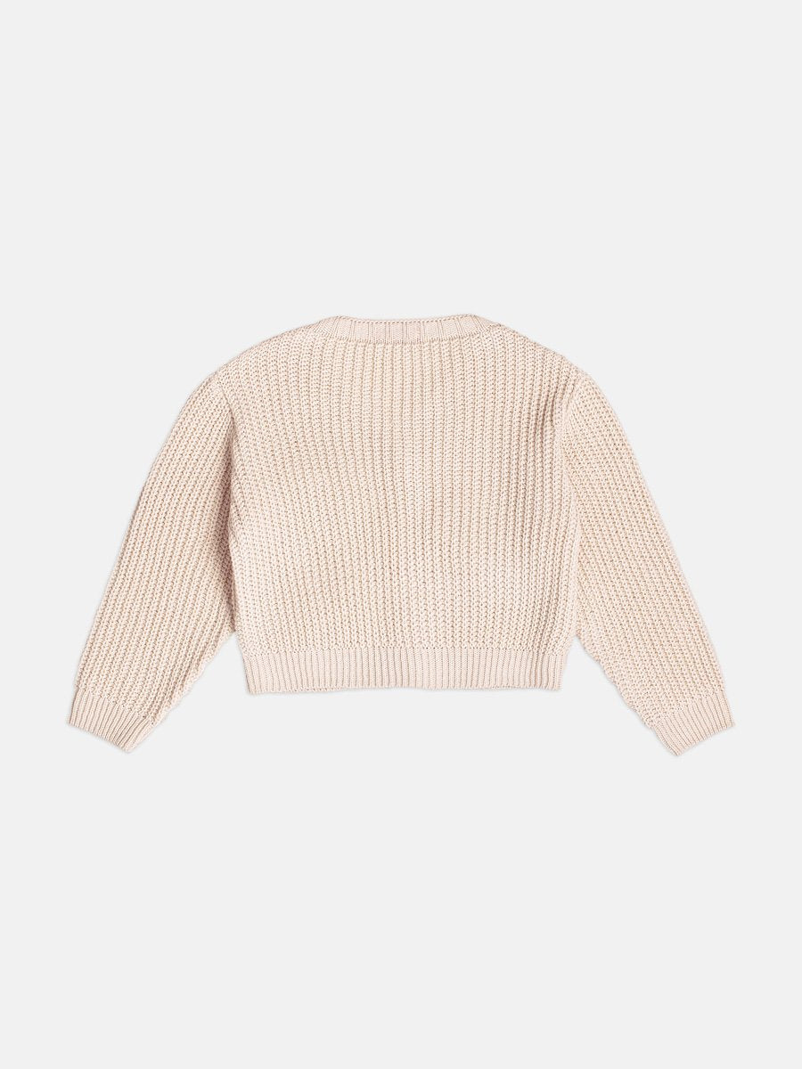 Girls Knit Coat with Little Bows