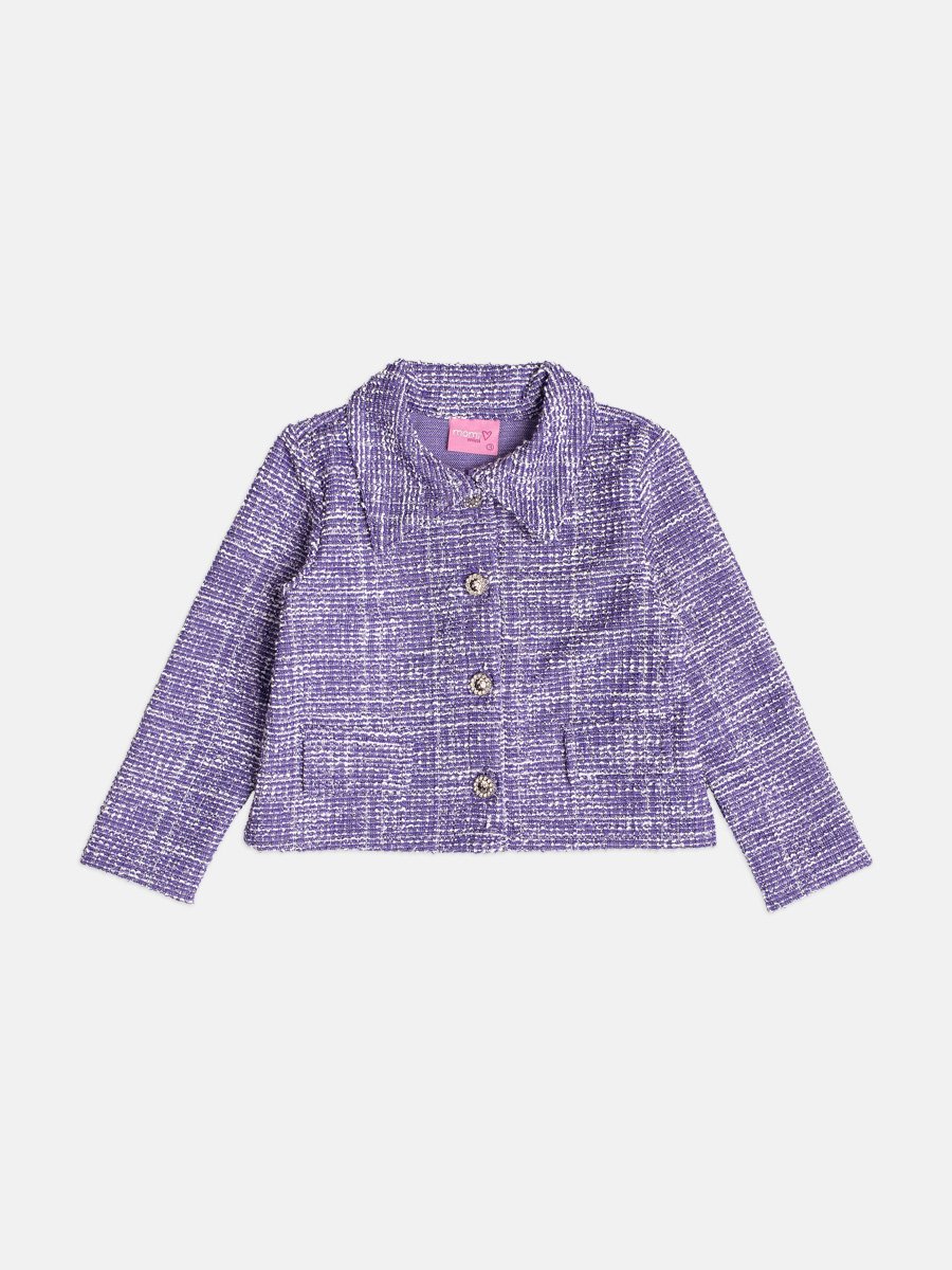 Children's Glittery Tweed Coat