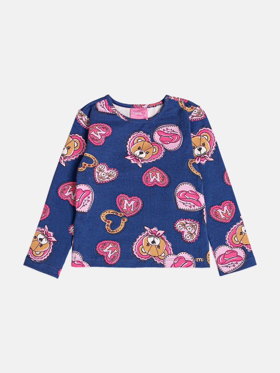 Children's Girl's Cowgirl Bear Blouse