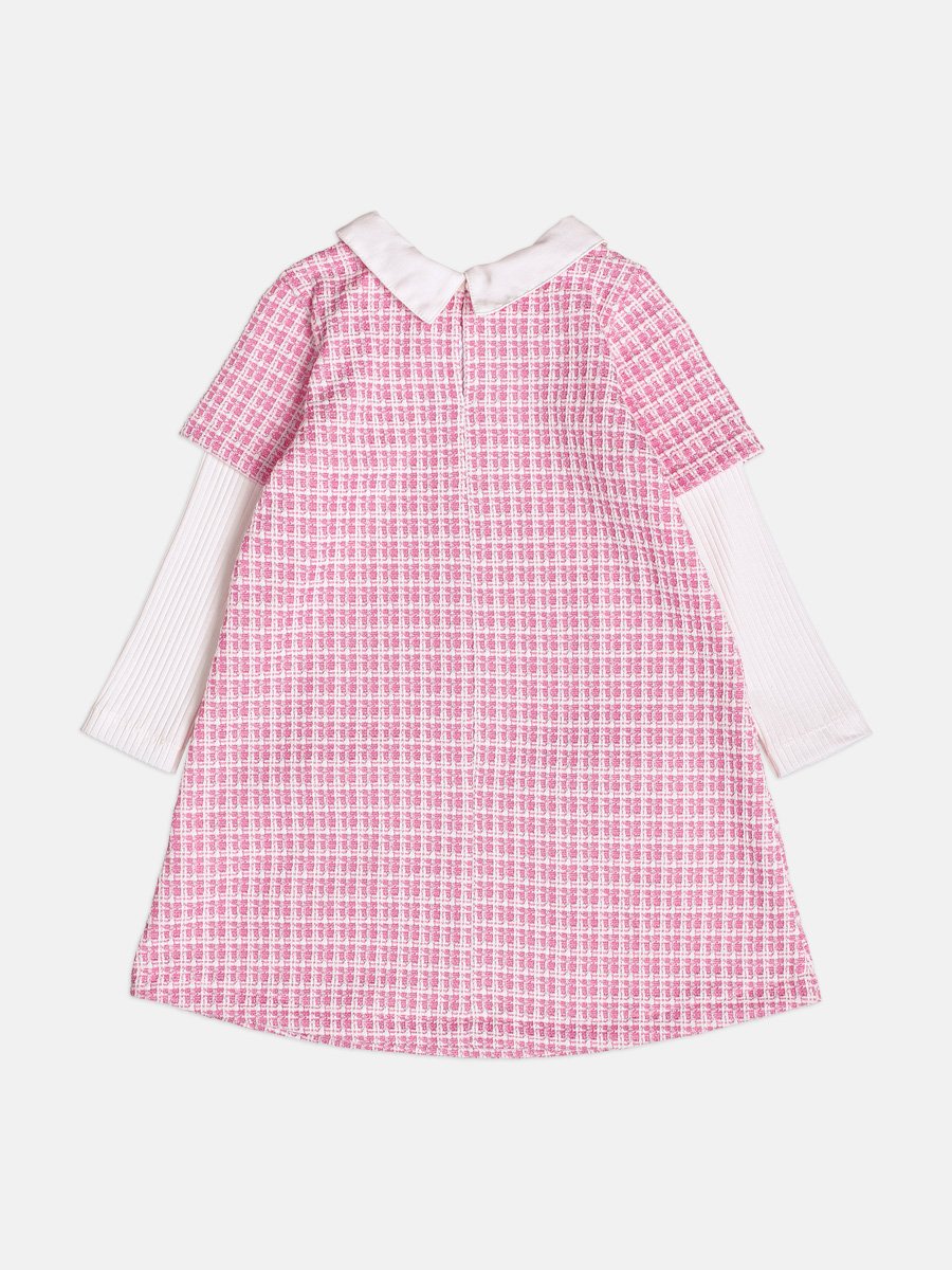 Children's Tweed Dress with Collar