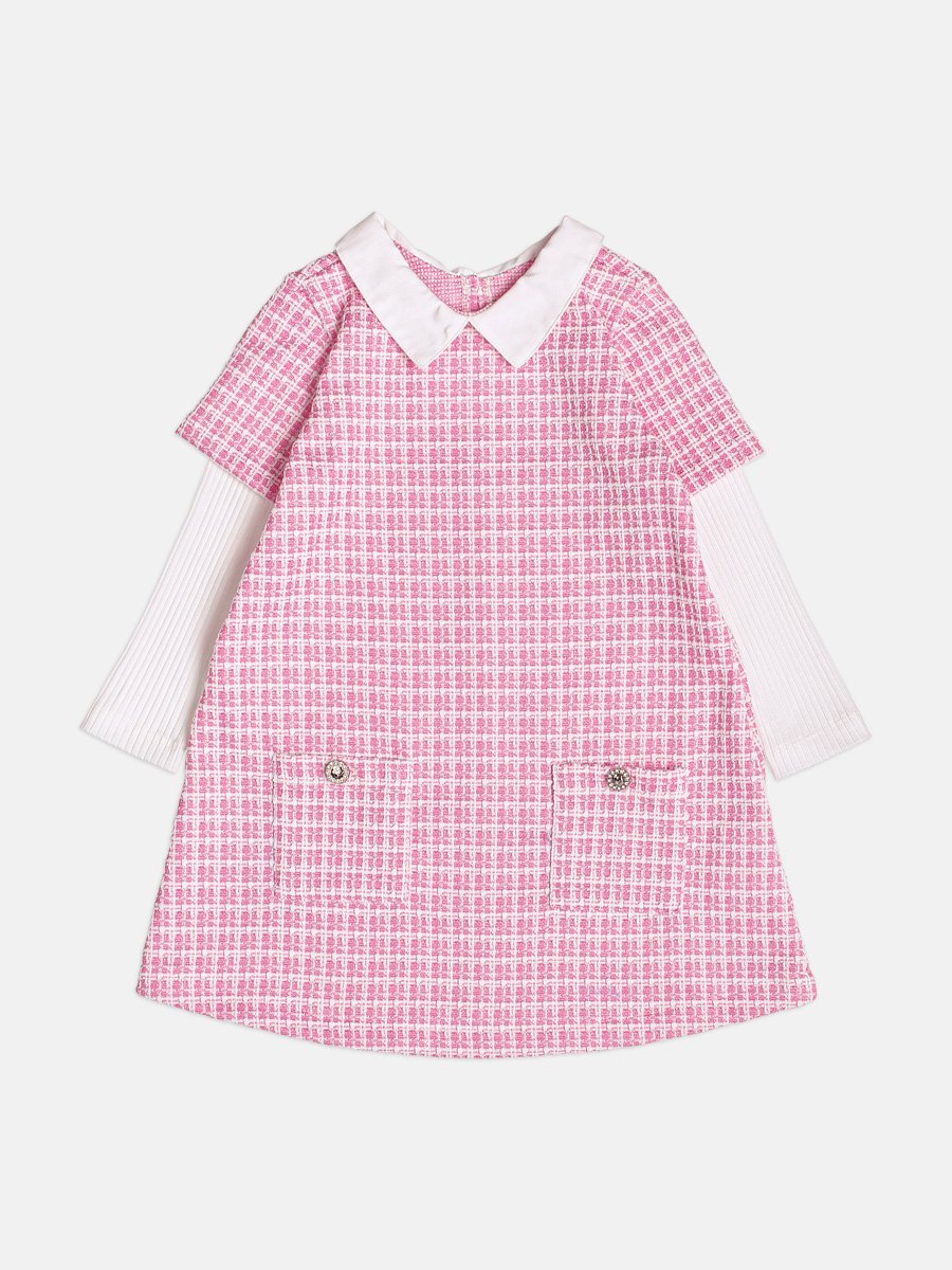 Children's Tweed Dress with Collar