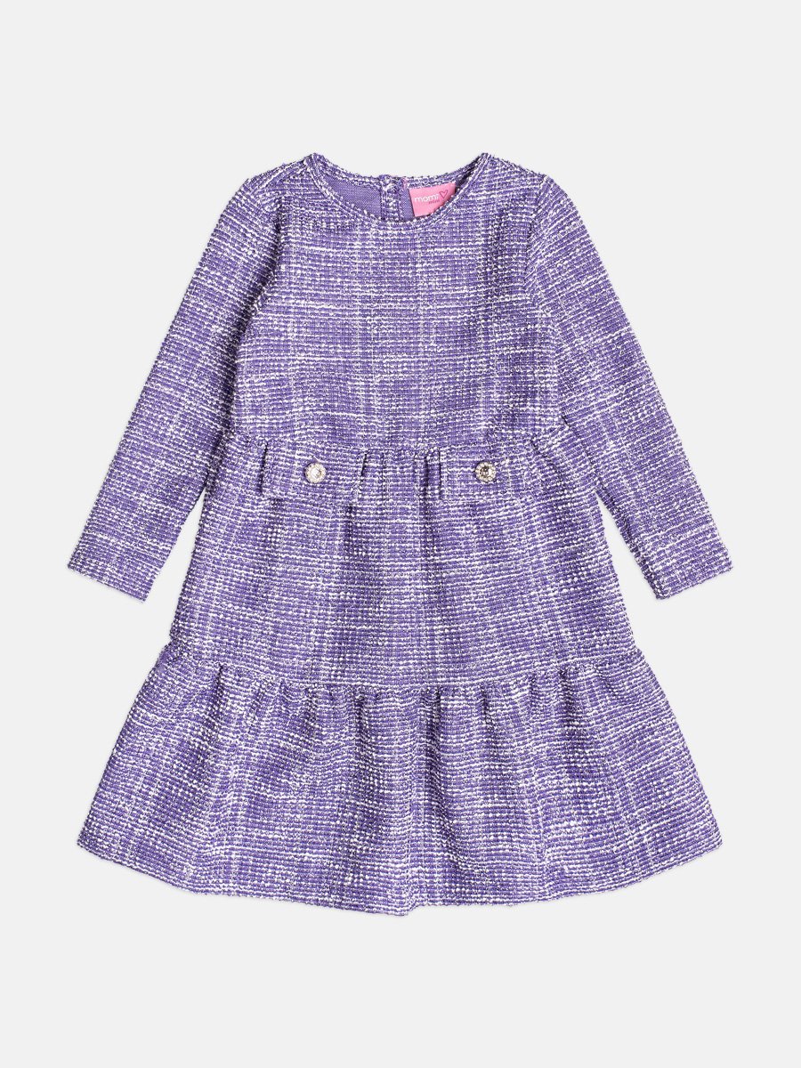 Children's Tweed Dress with Cutout