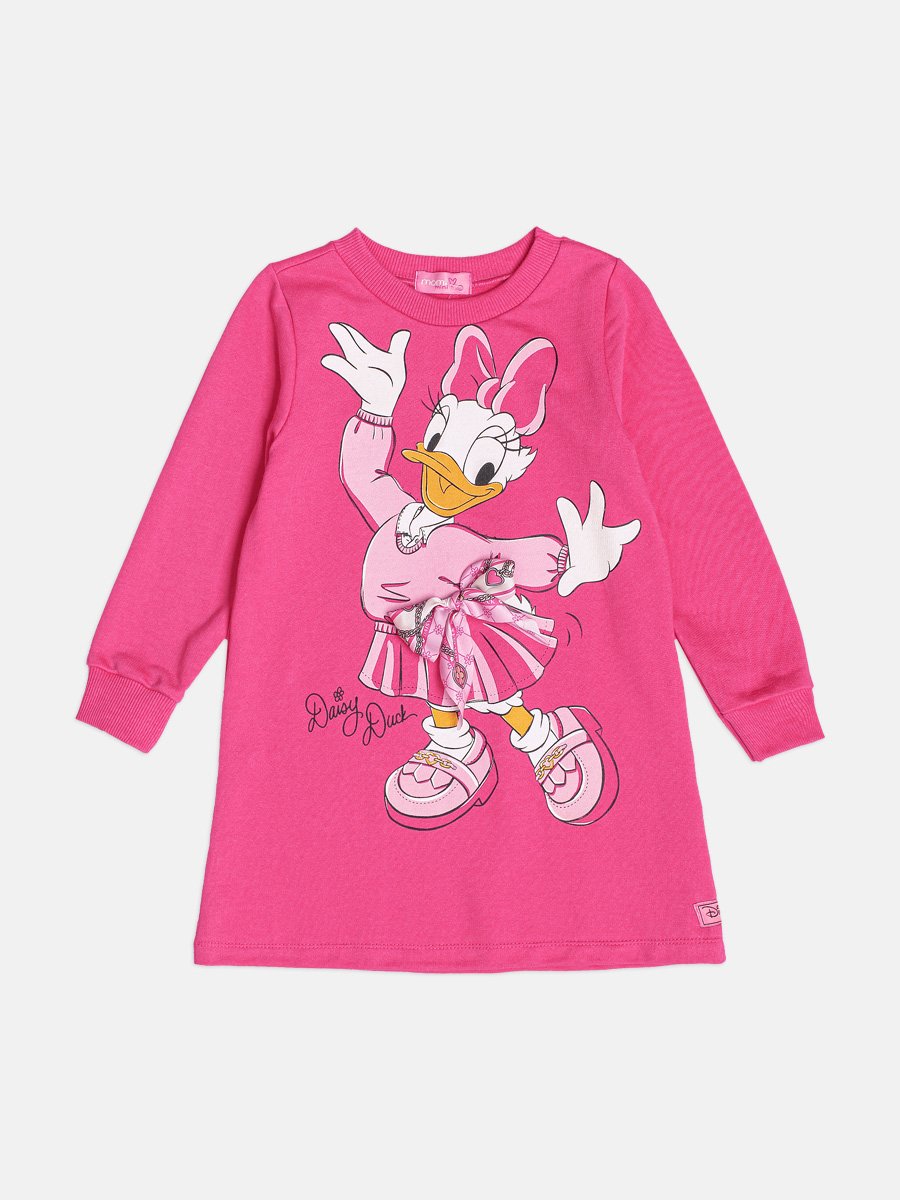 Momi Girls' Dress – Pink Daisy Duck