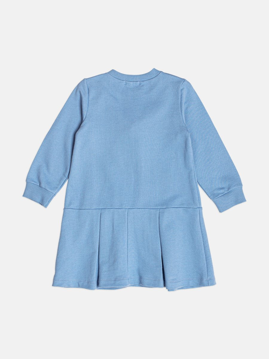 Girls Sweatshirt Dress with Scarf