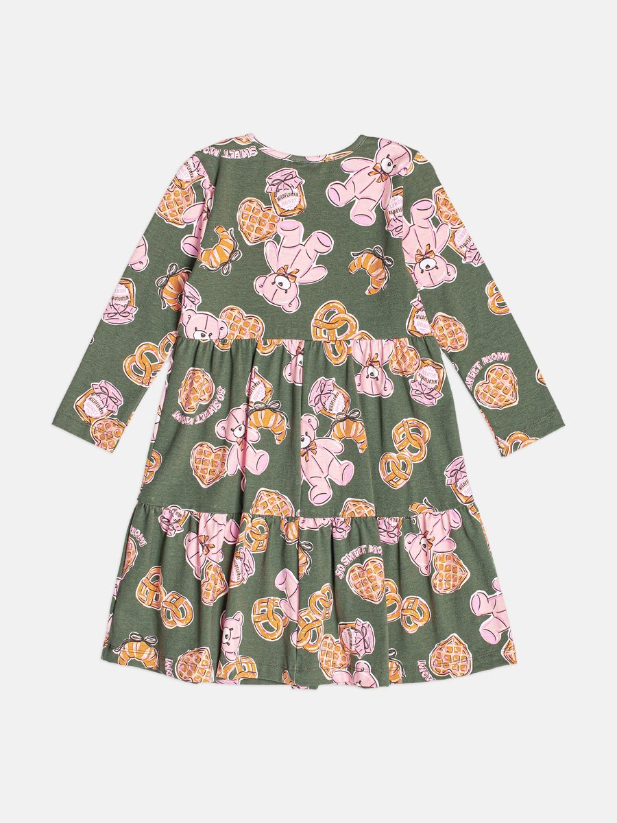 Sweet Bear Long Sleeve Children's Dress