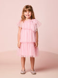 Girls Tulle Dress with Ruffles