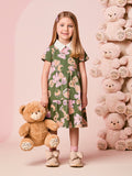 Sweet Bear Children's Girl's Short Sleeve Dress