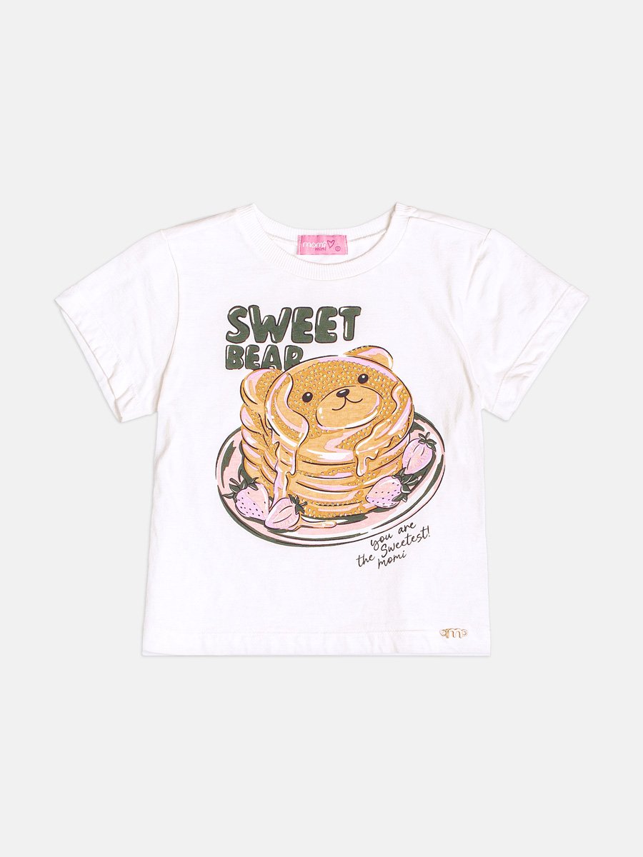 Children's Sweet Bear Short Sleeve Blouse