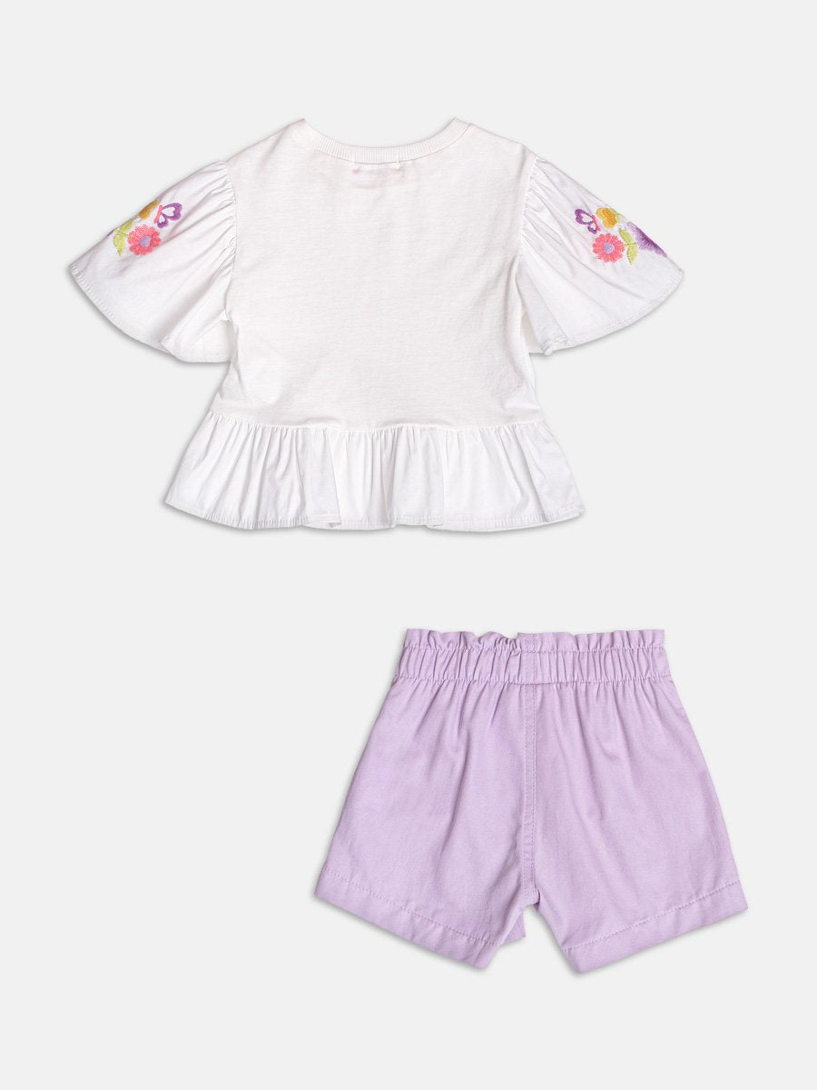 Set with Flower Embroidery