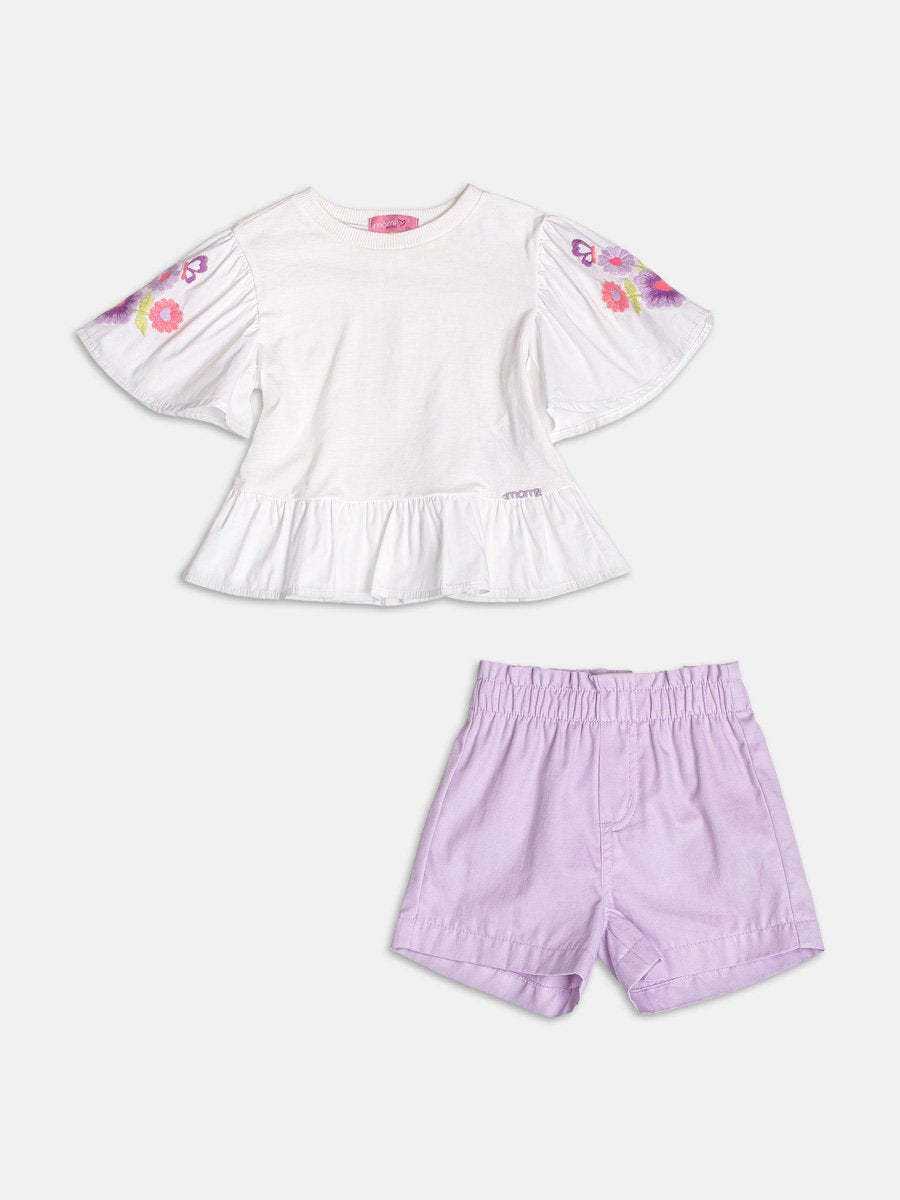 Set with Flower Embroidery