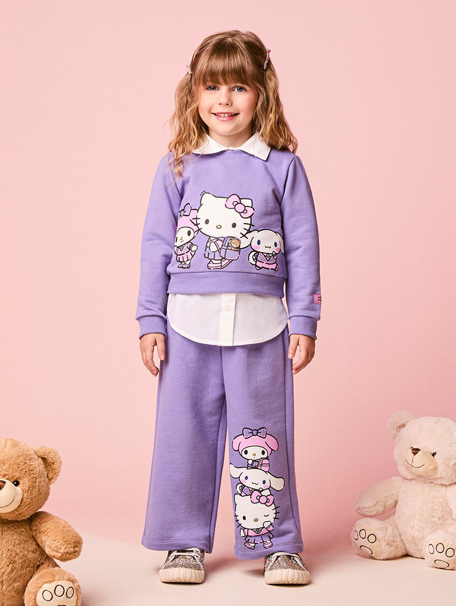 Momi Girls' Set – Fleece Hello Kitty