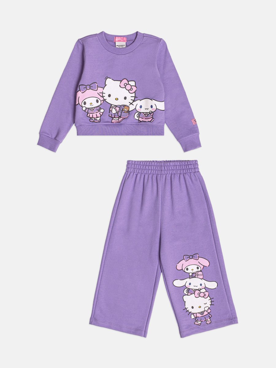 Momi Girls' Set – Fleece Hello Kitty